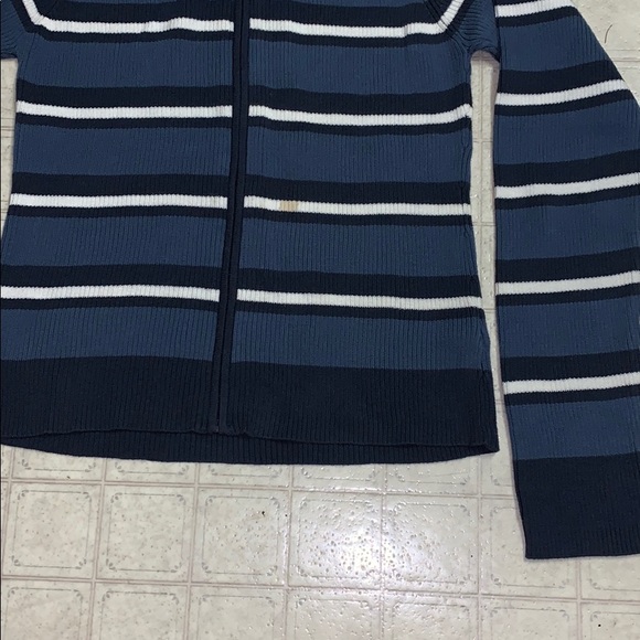 sweater blue,dark blue and white, with zipper - Picture 12 of 13